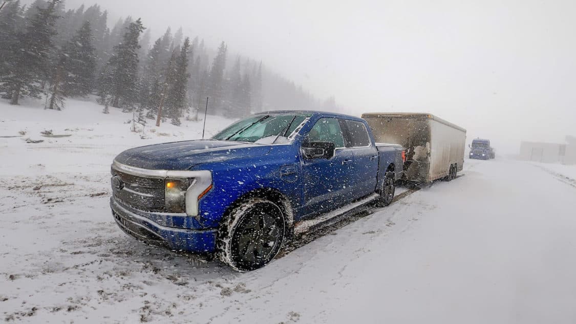 Whether hauling snowmobiles to the cabin in the dead of winter or the pontoon to the lake in the dogdays of summer, the 2022 F-150® Lightning™ is tested to have customers covered. To help prove it, Ford engineers took the first all-electric F-Series to two of America’s toughest real-world towing routes during development – Davis Dam in the summer and TFLTruck’s Ike Gauntlet™ in the winter.
