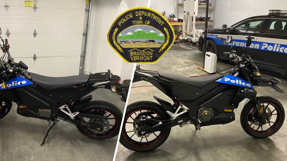 photo of brandon police electric motorcycles