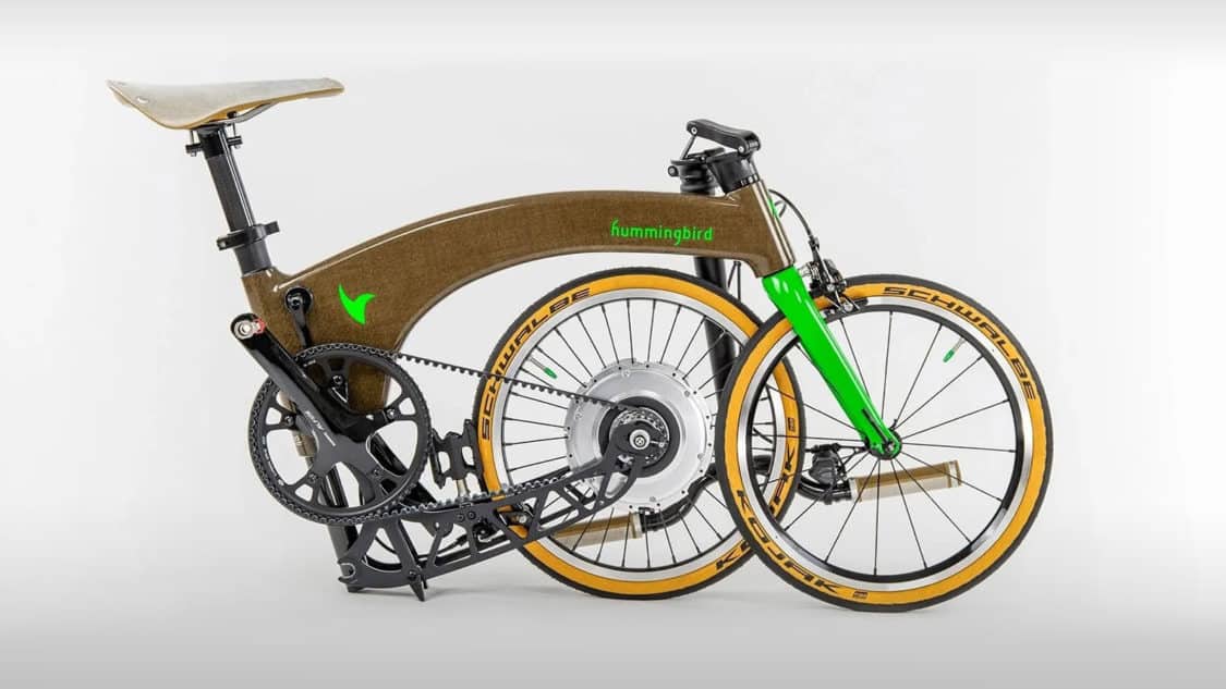 Hummingbird’s new ultralight 22 lb. (10 kg) electric bike is made of plant fiber