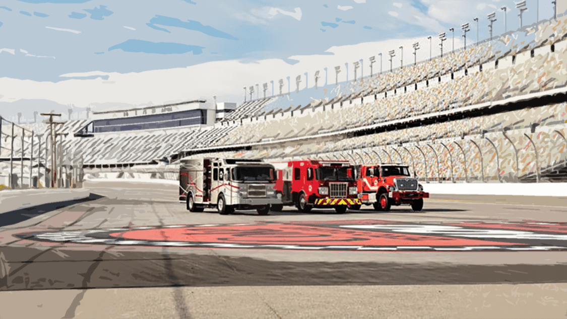 REV Fire Group Partners With Daytona International Speedway in Providing Custom Pumpers and All-Electric Vector™ Fire Truck