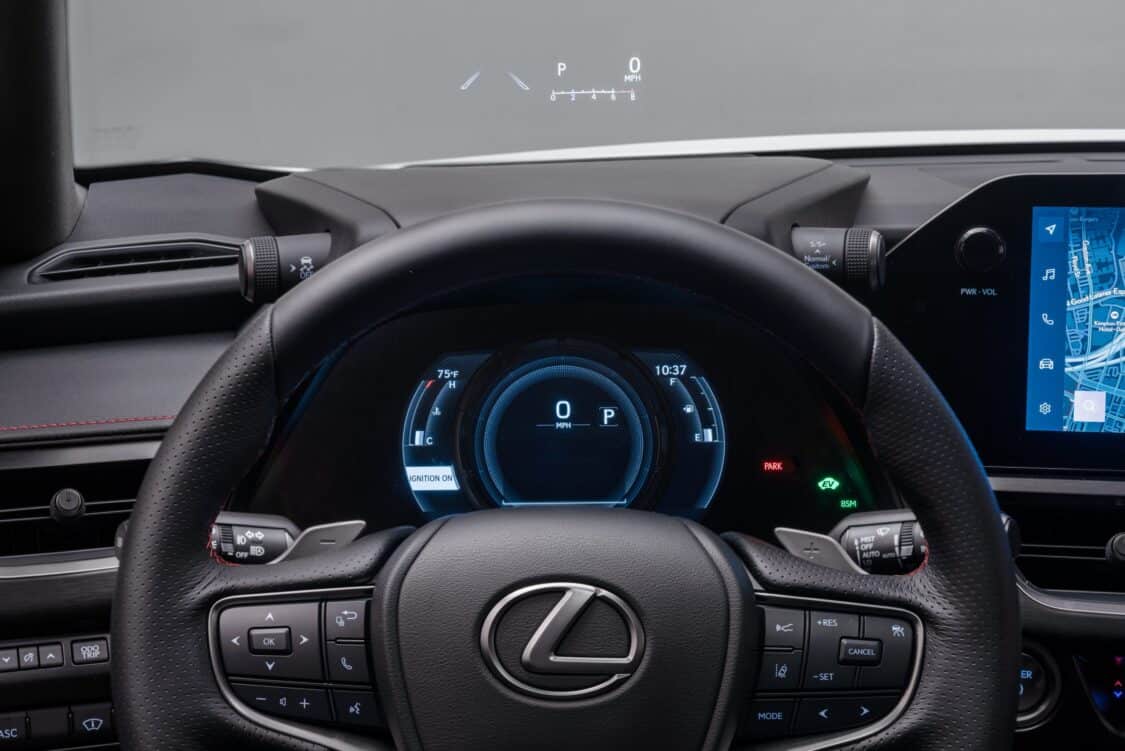2024 Lexus UX 250h interior, steering wheel and display