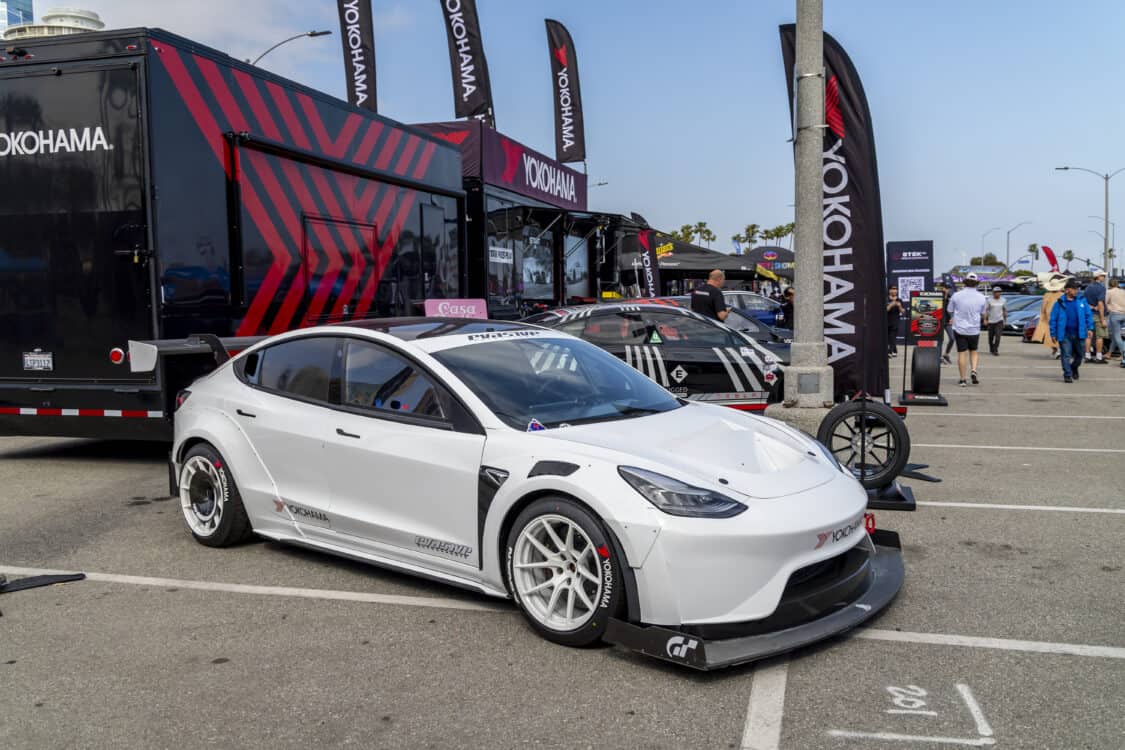 Dai Yosihara Tesla Model 3 Evasive Motorsports Yokohama - The Electric Playground Electrify Expo 2023 Tour Starts in Long Beach