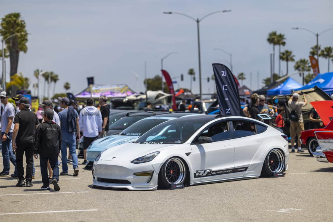 AutoFashion Tesla Model 3 - The Electric Playground Electrify Expo 2023 Tour Starts in Long Beach