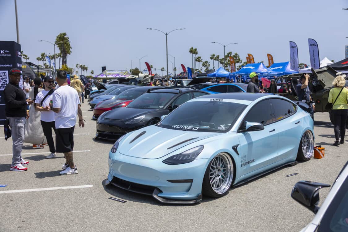 CJ Tesla Model 3 Ruined EV - The Electric Playground: Electrify Expo 2023 Tour Starts in Long Beach
