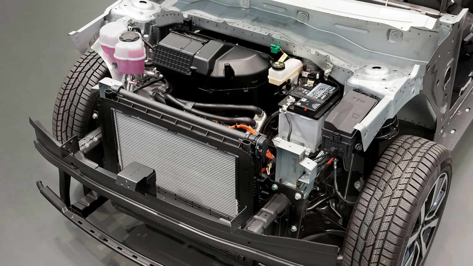 photo of electric motor of a car suv vehicle