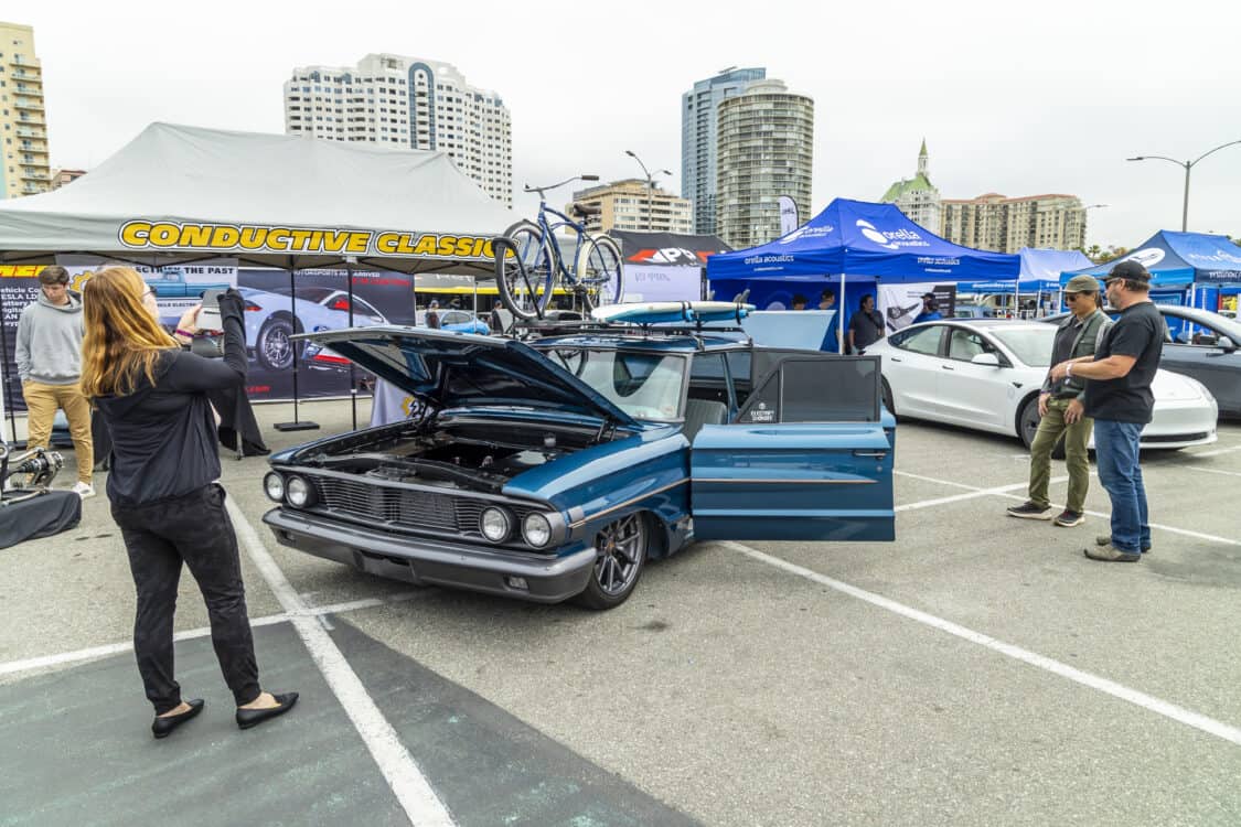Conductive Classics - Electrify Showoff wows Long Beach with 100+ EVs, 40+ aftermarket exhibitors, electrified classics, and cutting-edge tech. Impressive lineup!
