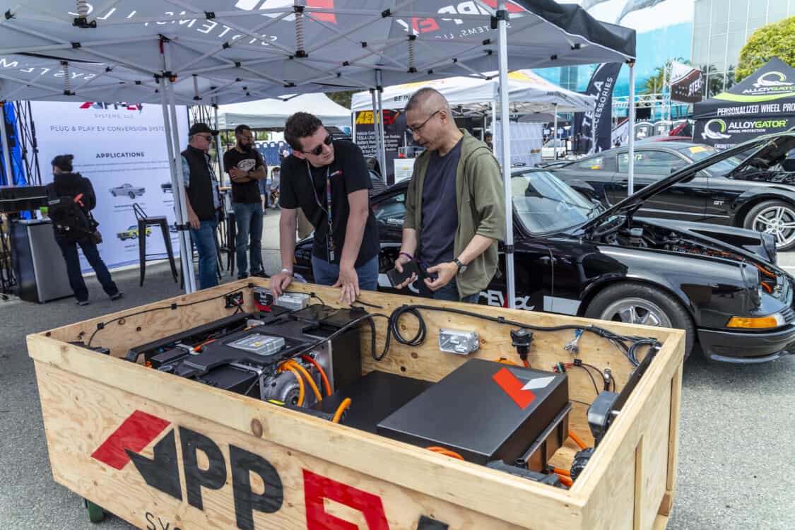APP EV - Electrify Showoff wows Long Beach with 100+ EVs, 40+ aftermarket exhibitors, electrified classics, and cutting-edge tech. Impressive lineup!