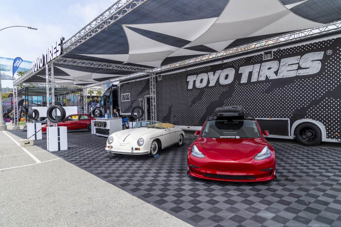 Toyo Tires - Electrify Showoff wows Long Beach with 100+ EVs, 40+ aftermarket exhibitors, electrified classics, and cutting-edge tech. Impressive lineup!