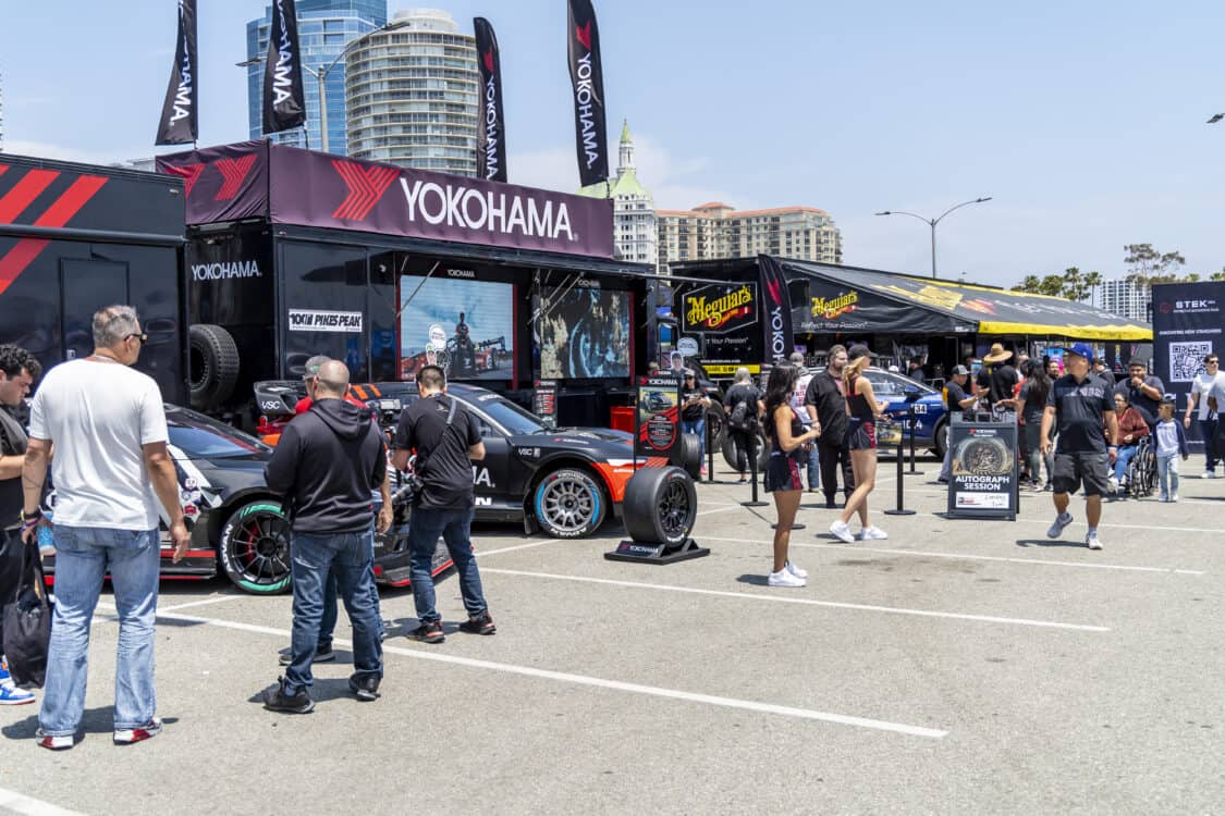Yokohama Tire - Electrify Showoff wows Long Beach with 100+ EVs, 40+ aftermarket exhibitors, electrified classics, and cutting-edge tech. Impressive lineup!