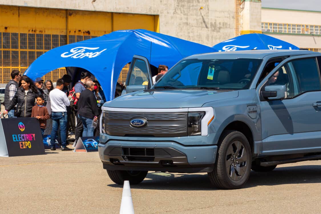 Photo of Ford F-150 Lighting test drives at Electrify Expo