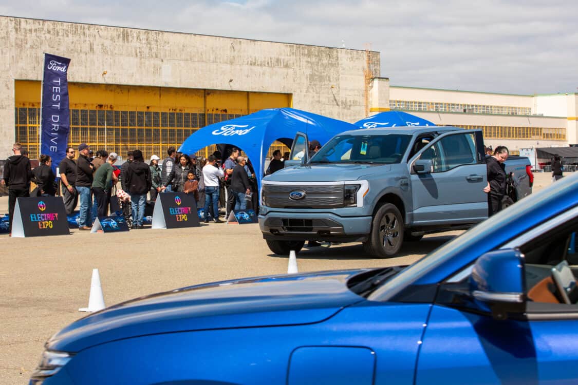 Photo of Ford F-150 Lighting test drives at Electrify Expo