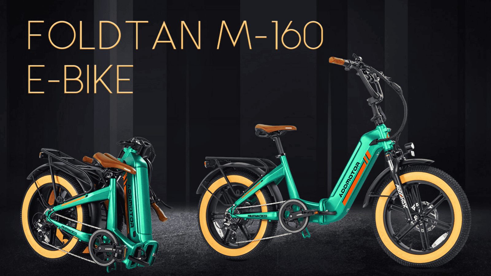 Photo of Addmotor's FOLDTAN M-160 foldable e-bike in green.