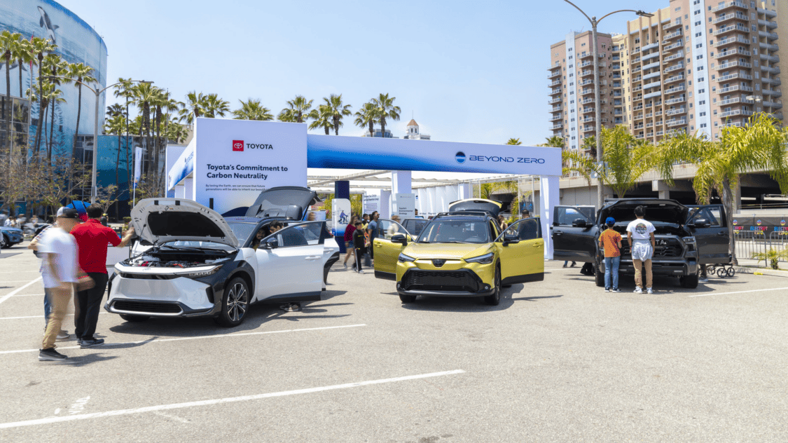 Toyota bz4X display at Electrify Expo