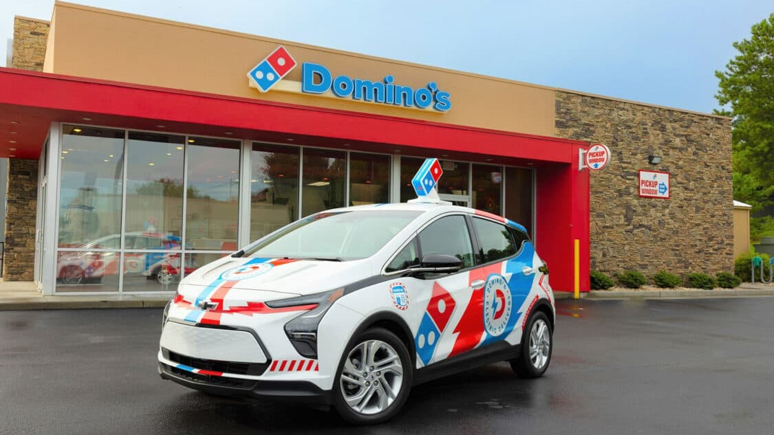 Domino's Chevy Bolt EV delivery fleet car