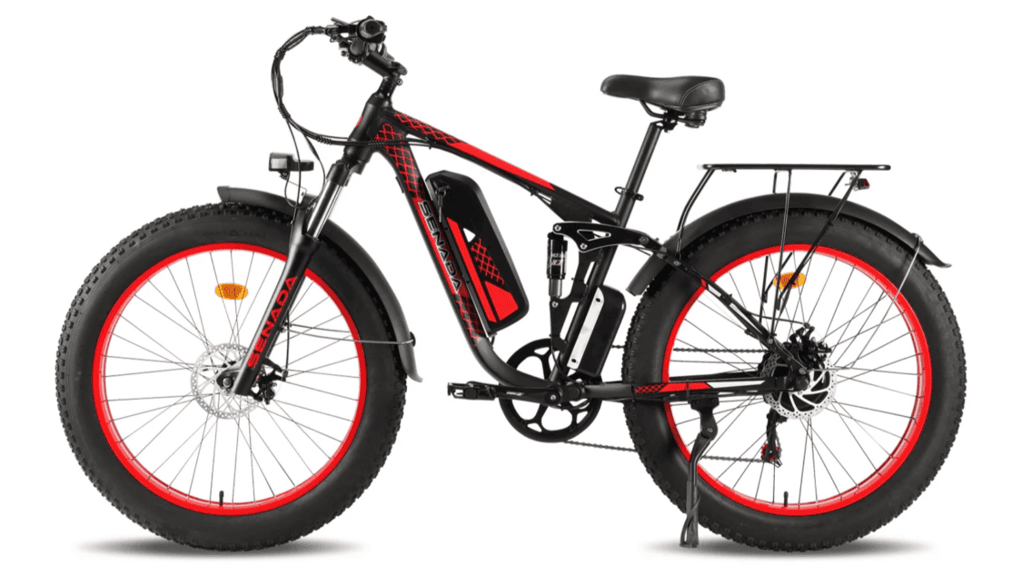 Photo of Senada VIPER Softail Electric Mountain Bike in red