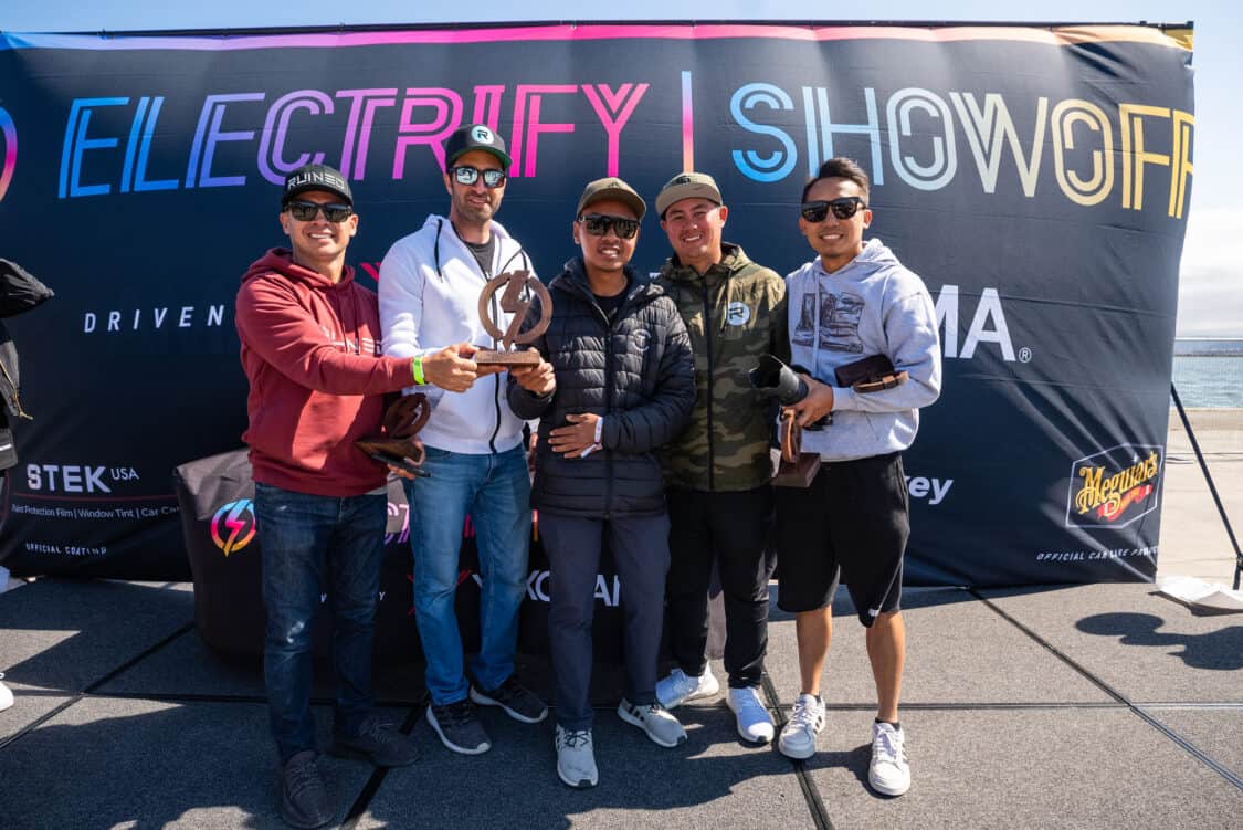 Photo of Team RUINED EV receiving Best Team award at Electrify Showoff San Francisco