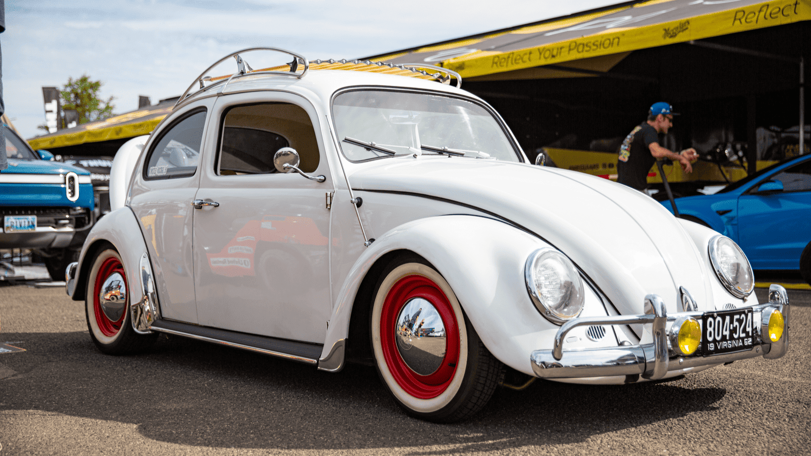 Photo of Blake Rhodes' Innovative Electrified 1962 VW Beetle at Electrify Showoff in Washington, DC