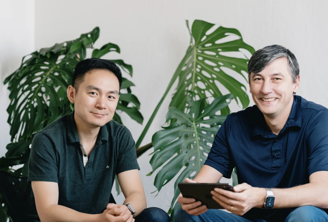 Photo of Stefan Solyom, CTO of Pebble & Bingrui Yang, Founder and CEO of Pebble