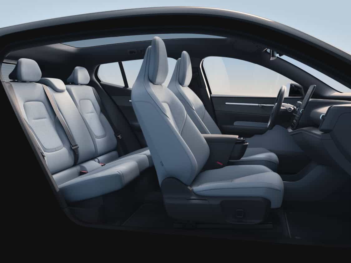 Image of Volvo EX30 interior, driver, passenger and rear seats