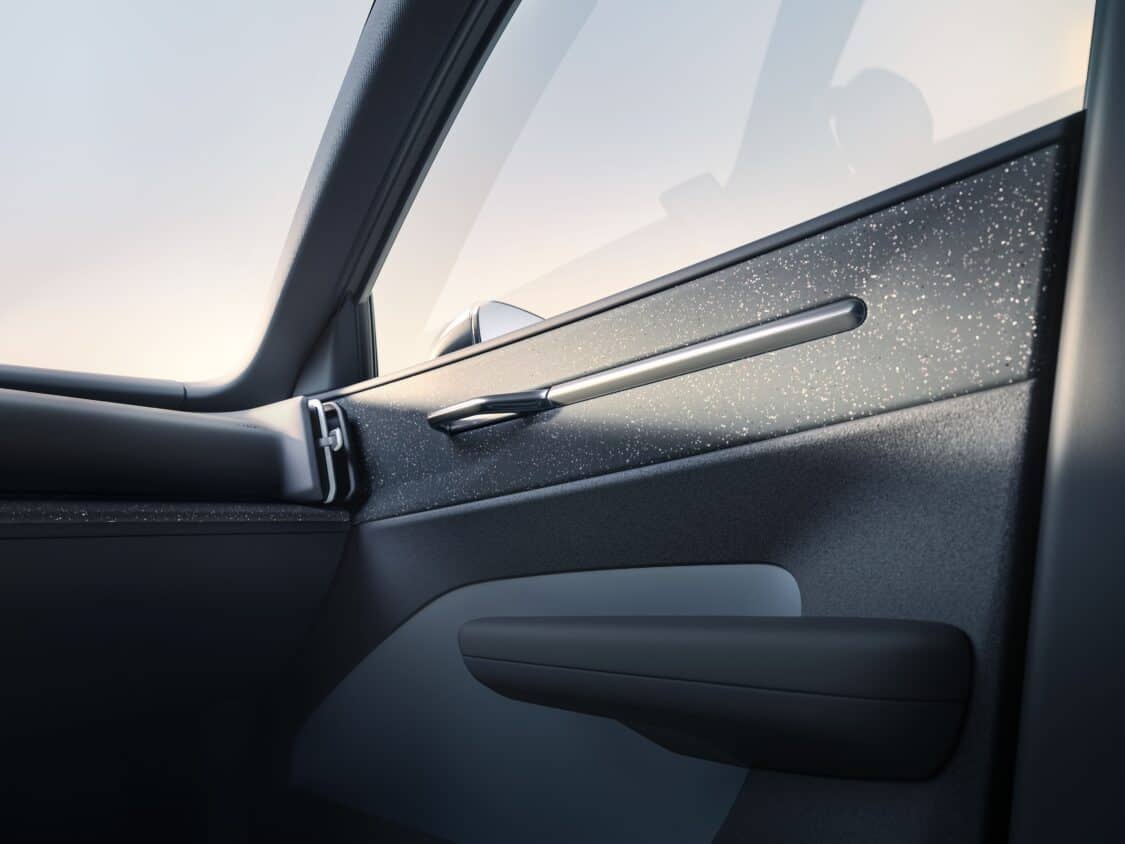 Image of Volvo EX30 interior, passenger door and handle