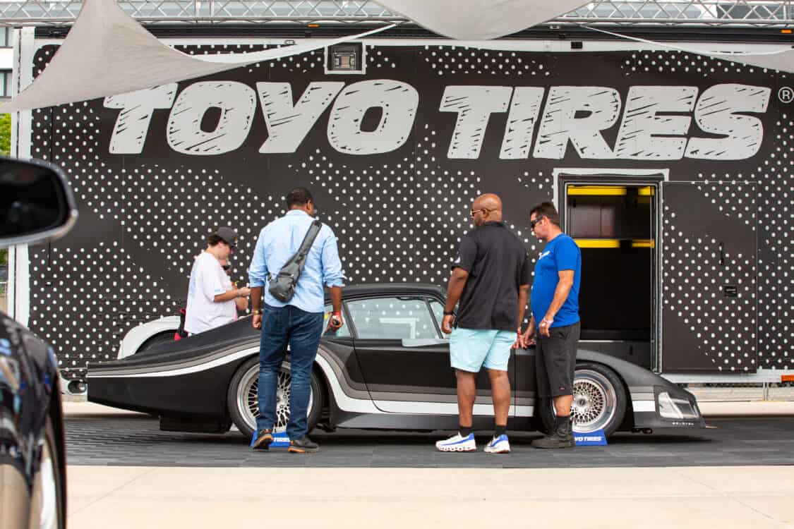 Photo of Toyo Tires booth at Electrify Expo in New York