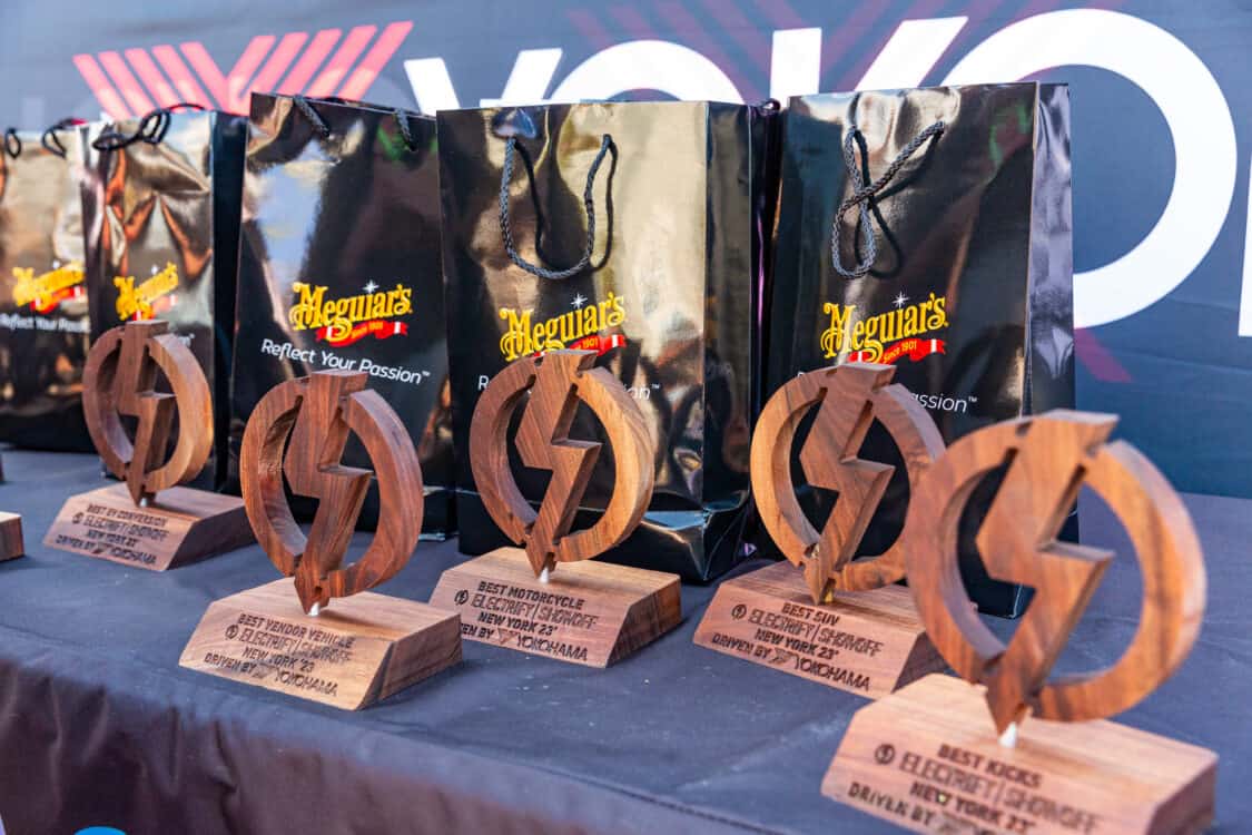 Photo of custom awards at Electrify Showoff in New York