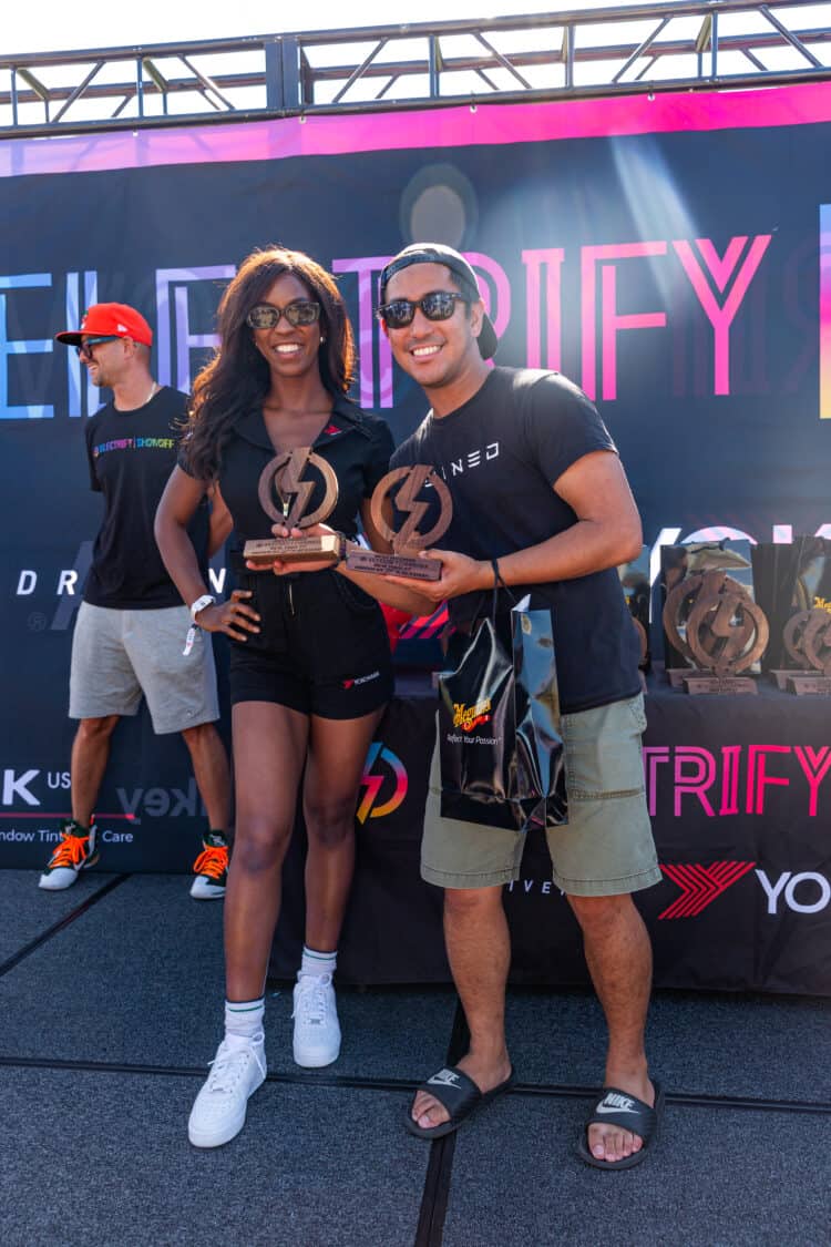 Photo of award winner at Electrify Showoff in New York