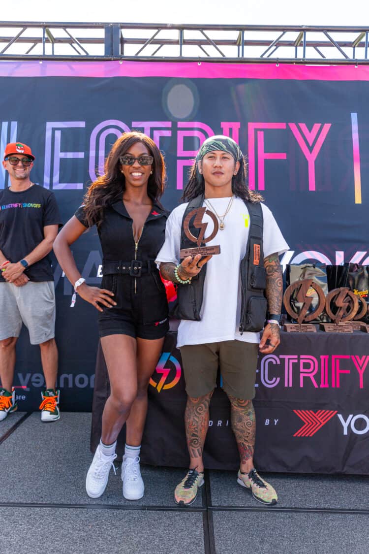 Photo of award winner at Electrify Showoff in New York