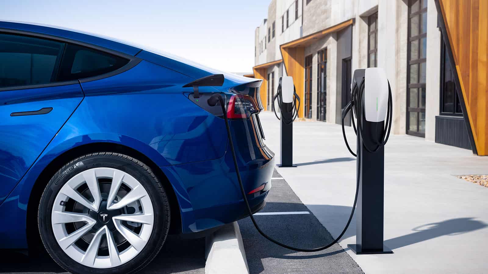 blue Tesla charging LFP batteries