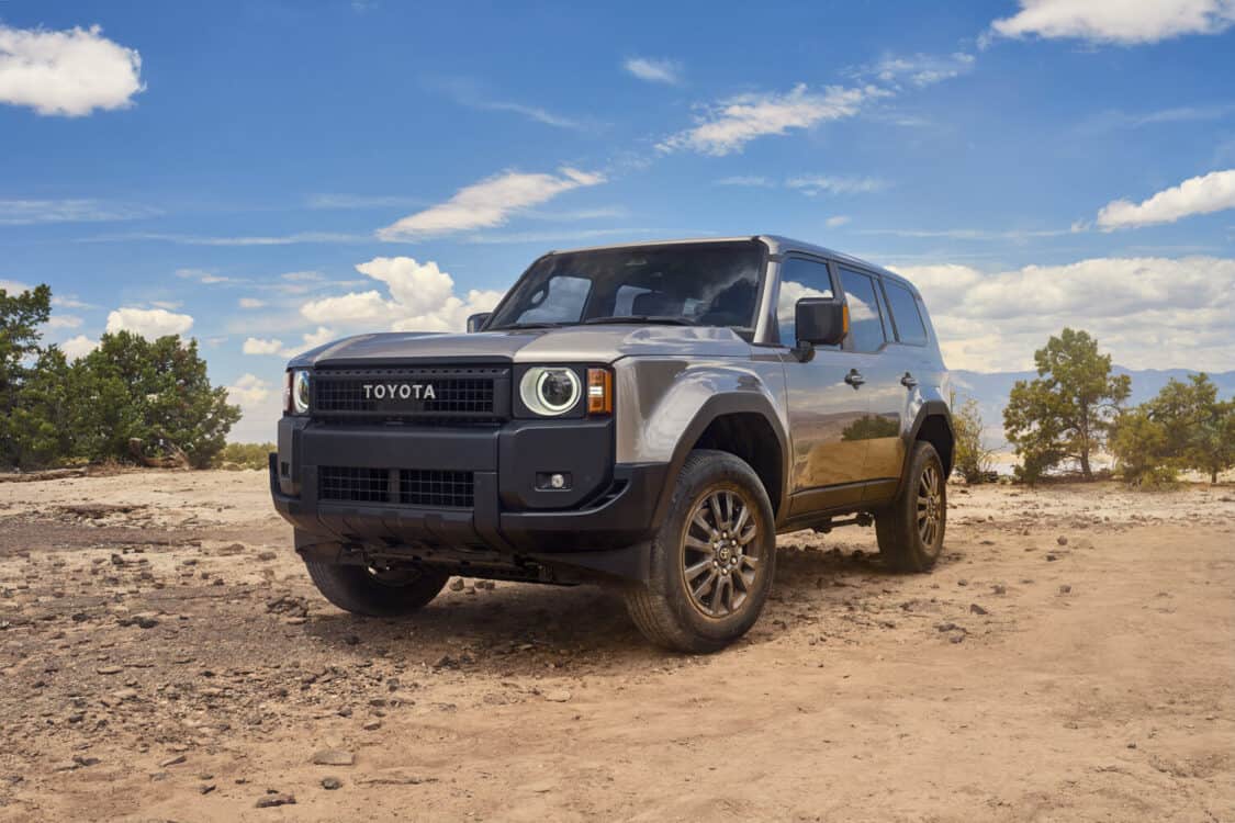 Image showcasing the 2024 Toyota Land Cruiser in Trail Dust