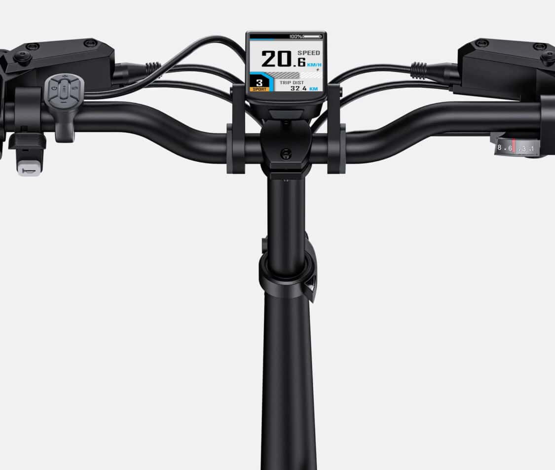 Image showcasing LED color display of the ENGWE Engine Pro electric bike