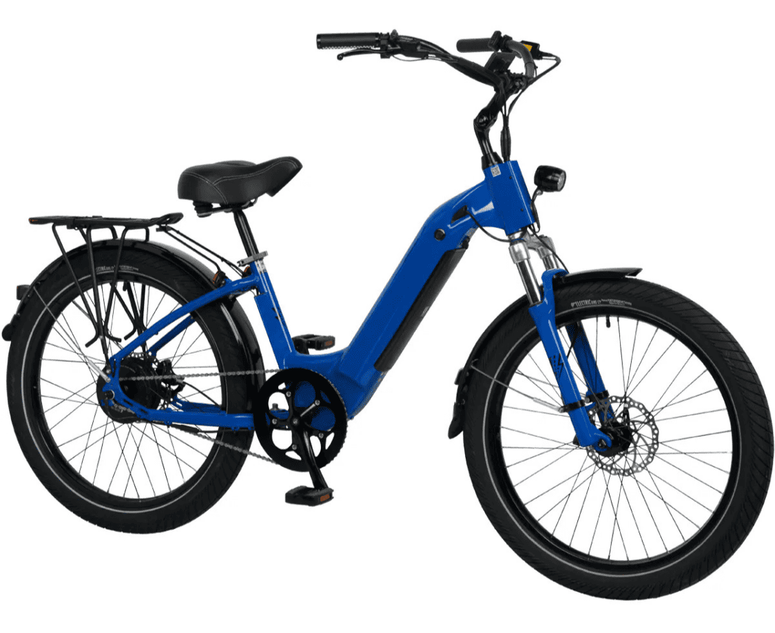 Image showcasing Electric Bike Company Model R e-bike in Lapse Blue