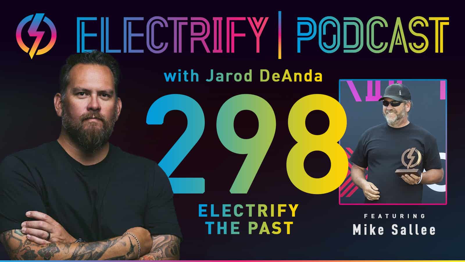 Image showcasing Electrify Podcast episode 298 with Mike Sallee of Conductive Classics - Electrify The Podcast