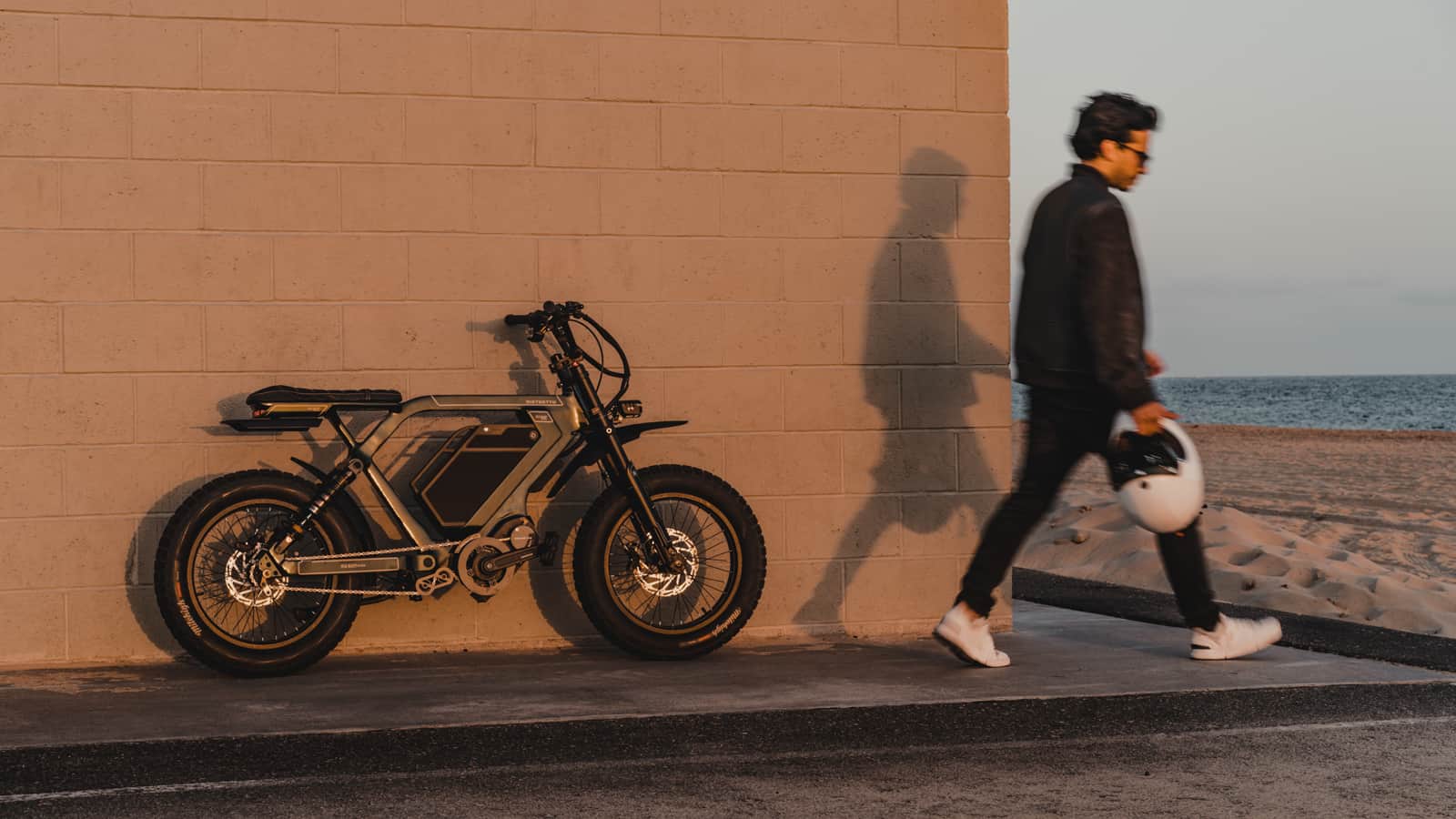Image showcasing Ristretto 512 First Edition electric bike with Founder Christopher Gerardino