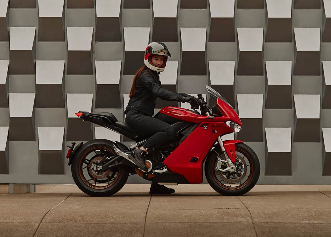 Image showcasing Zero SR/S Electric Motorcycle, part of the 2024 model lineup