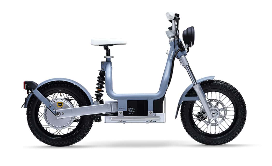 Image showcasing CAKE Makka electric motorcycle