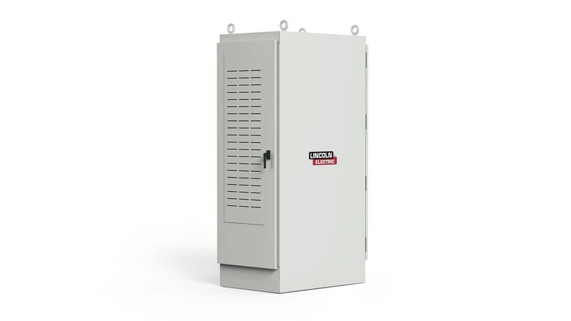 Image showcasing Lincoln Electric's all-new Velion 150kW DC fast charger for electric vehicles