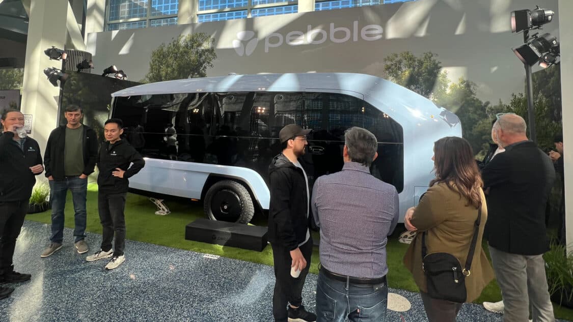 Image showcasing Pebble RV at 2023 LA Auto Show