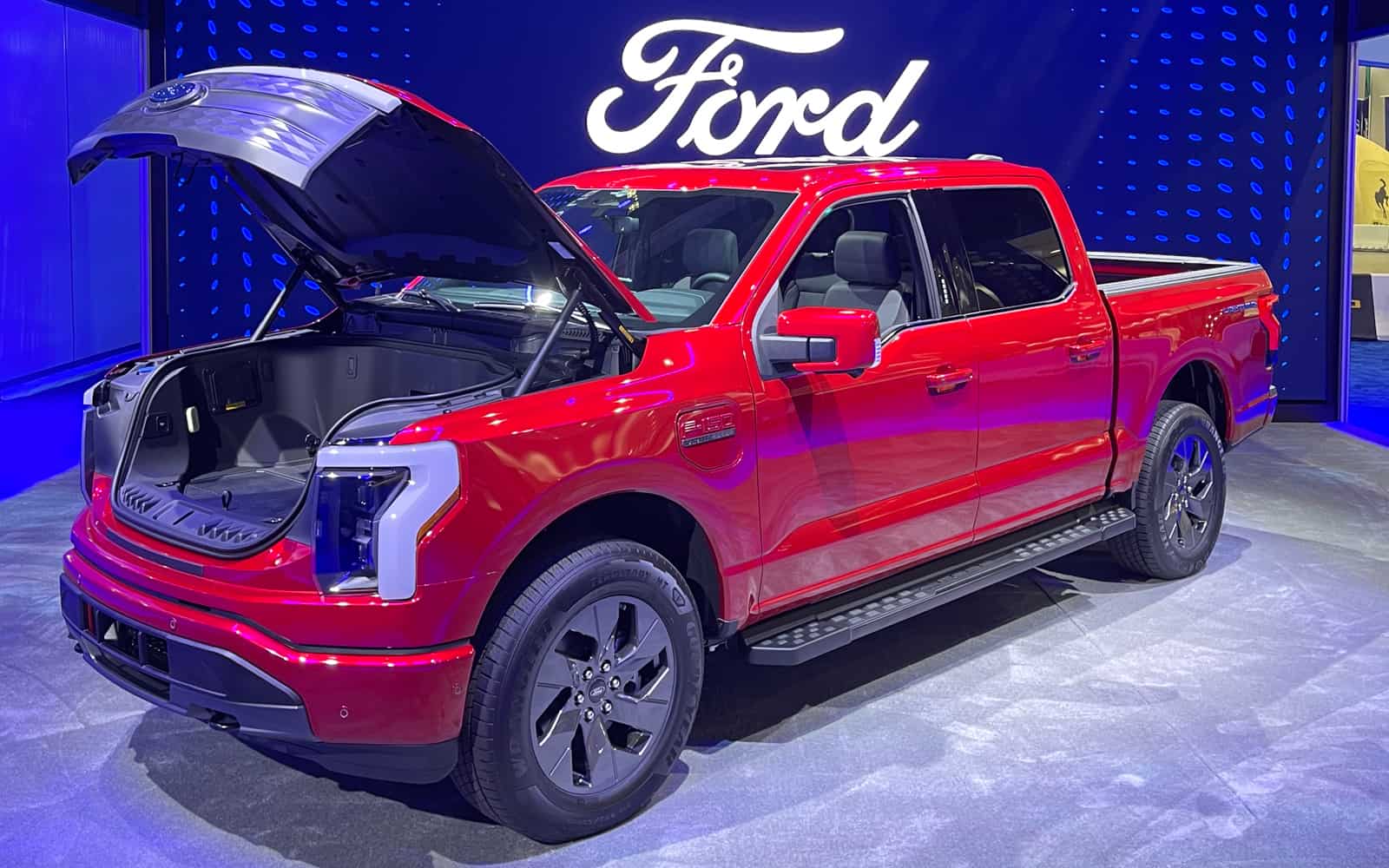 Image showcasing Ford F-150 Lighting at 2023 LA Auto Show