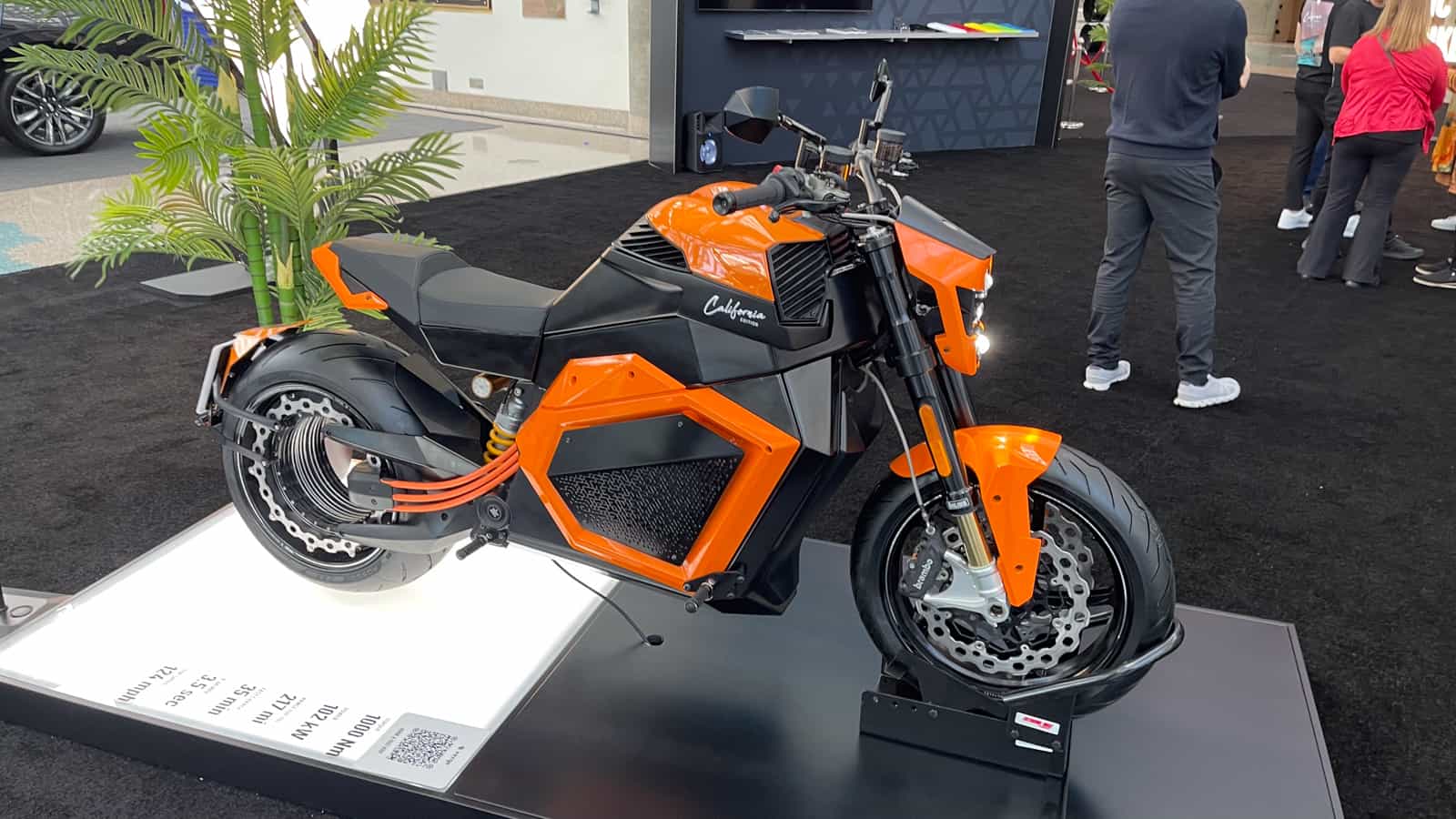 Image showcasing Verge California Edition electric motorcycle at 2023 LA Auto Show
