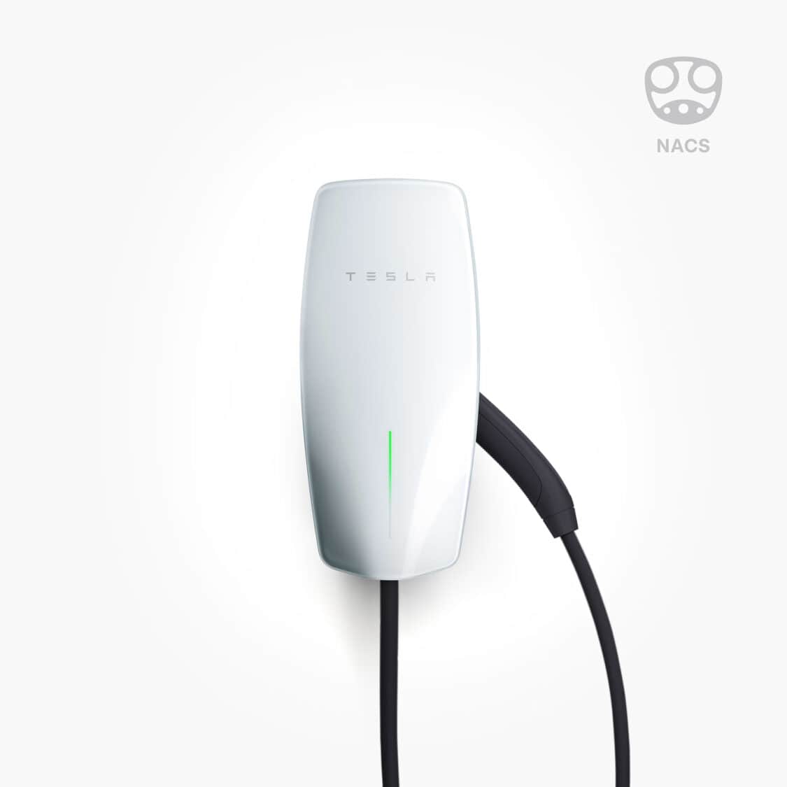 Image showcasing Tesla Wall Connector NACS front-profile