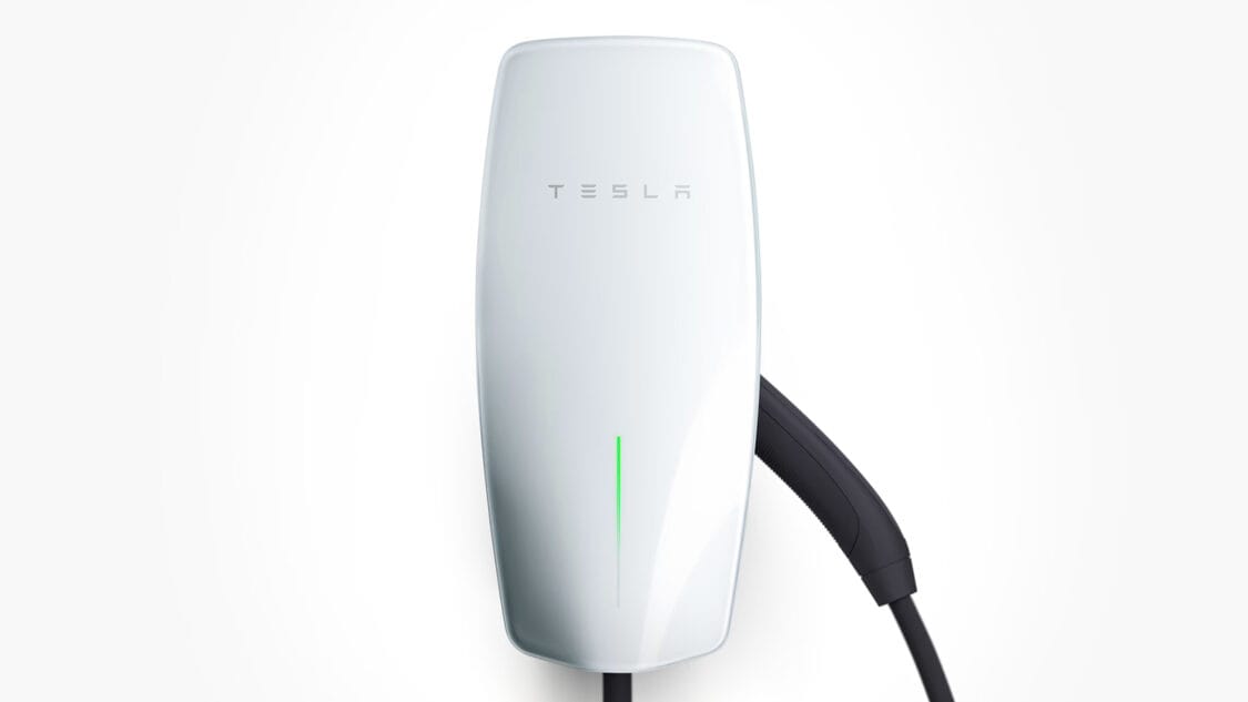 Image showcasing Tesla Wall Connector NACS front-profile