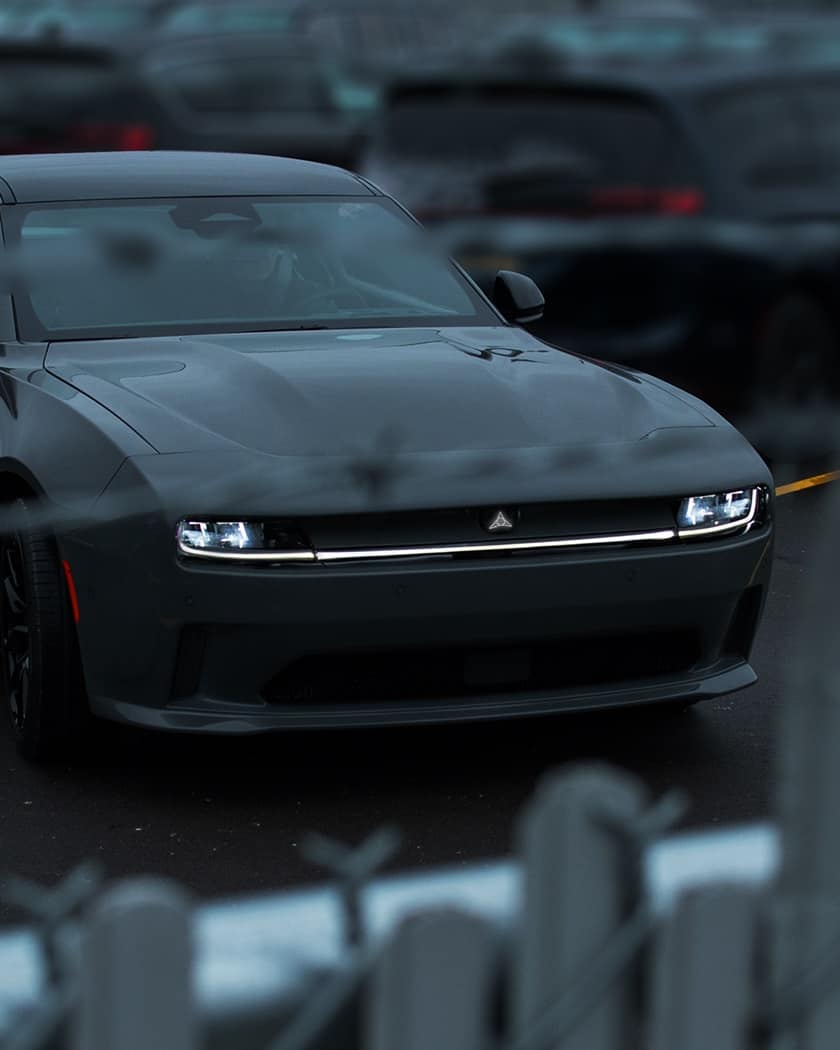 Image showcasing Dodge Charger EV teaser
