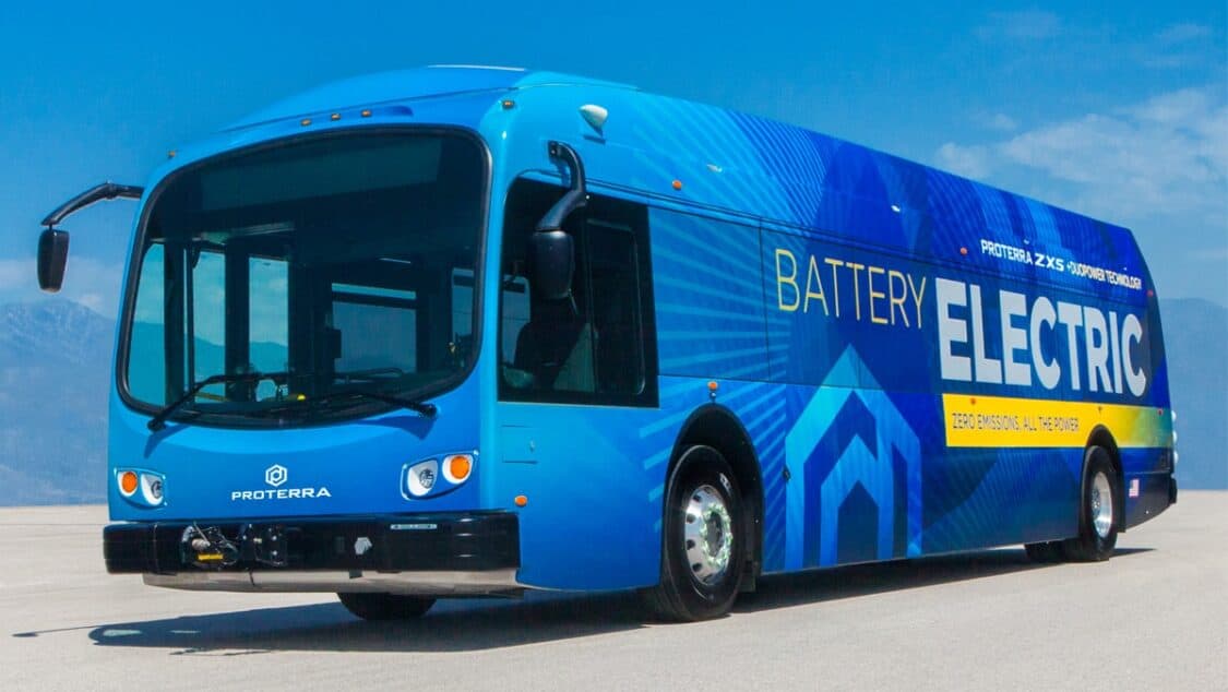 Image showcasing Proterra Transit ZX5 electric bus