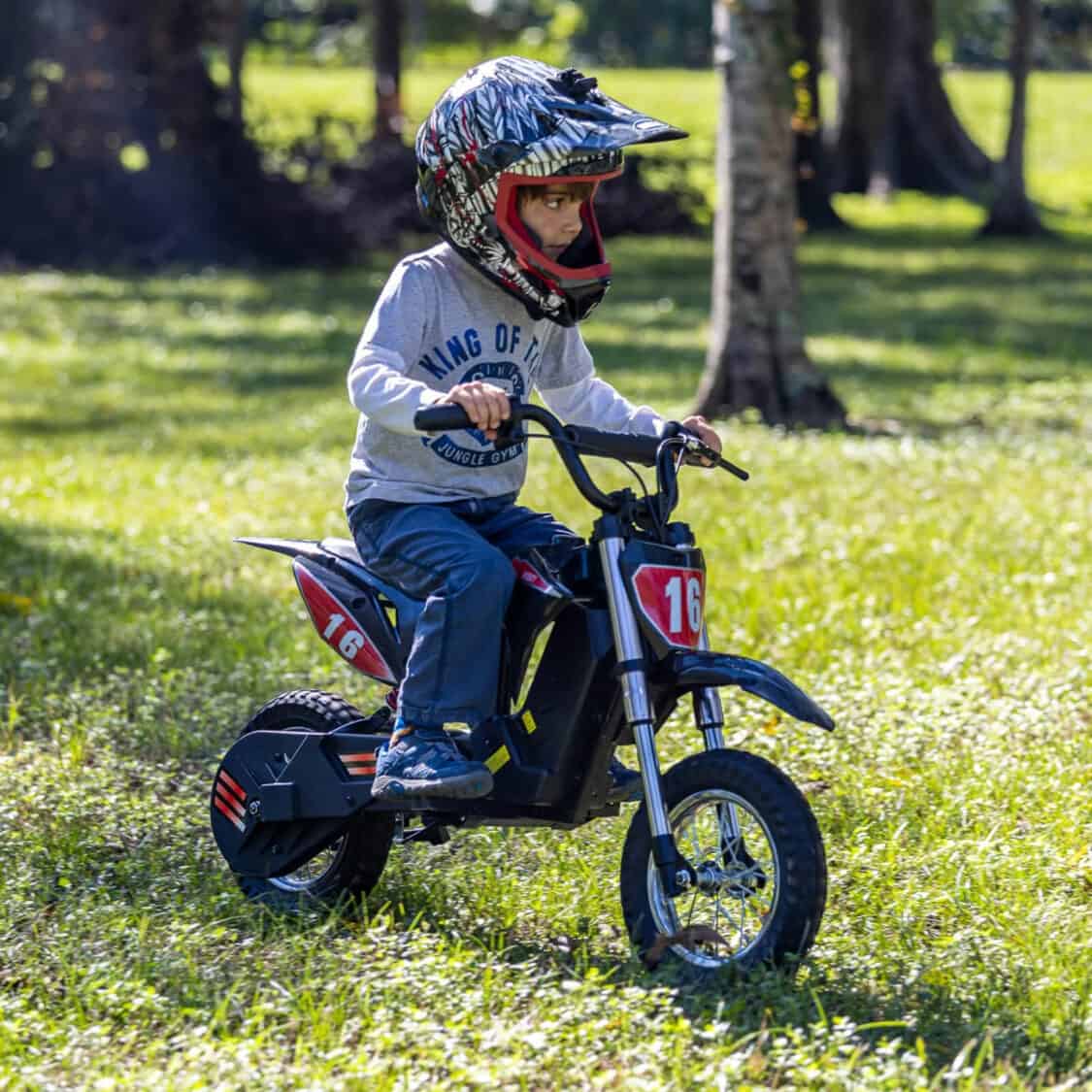 Image showcasing safe speed modes of the Hiboy DK1 Electric Dirt Bike for Kids