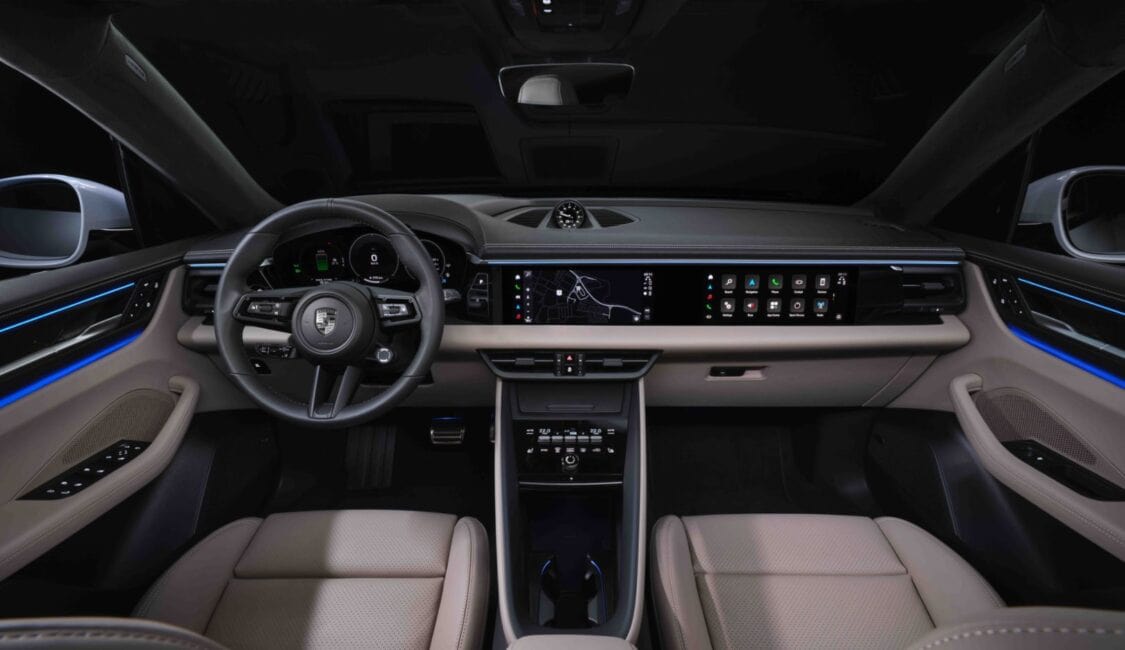 Image showcasing the interior profile of the 2024 Porsche Macan EV