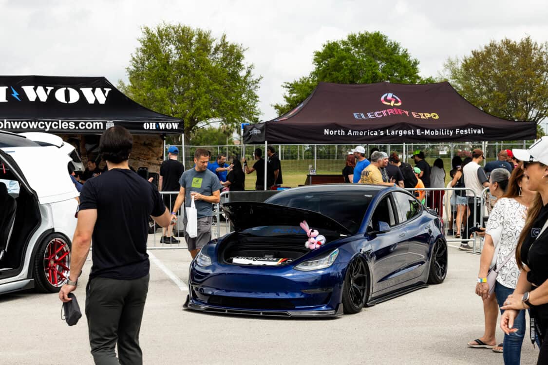 Tesla Model 3 at Electrify Showoff at Electrify Expo Orlando 2024