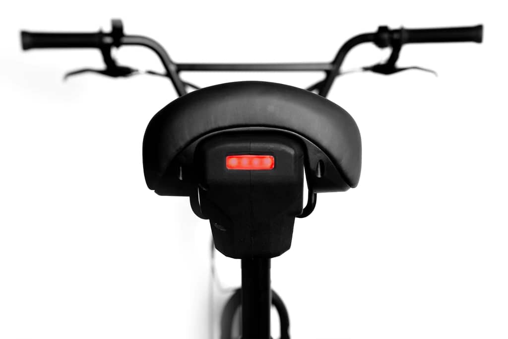 Image showcasing rear of seat of the Evolve Skateboards Electric BMX Bike - Project BMX