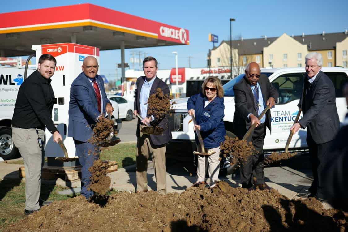 Kentucky Breaks Ground with ABB E-Mobility NEVI EV Charging Milestone - Breaking ground onsite
