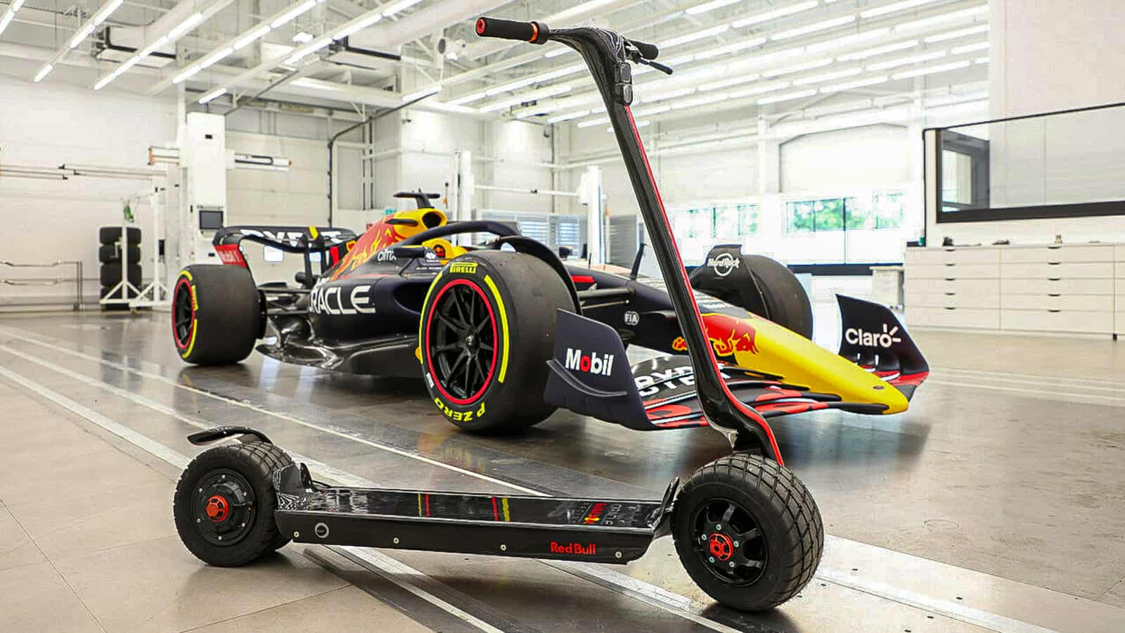 Image showcasing Oracle Red Bull Racing Formula 1-Inspired RBS#01 Electric Scooter